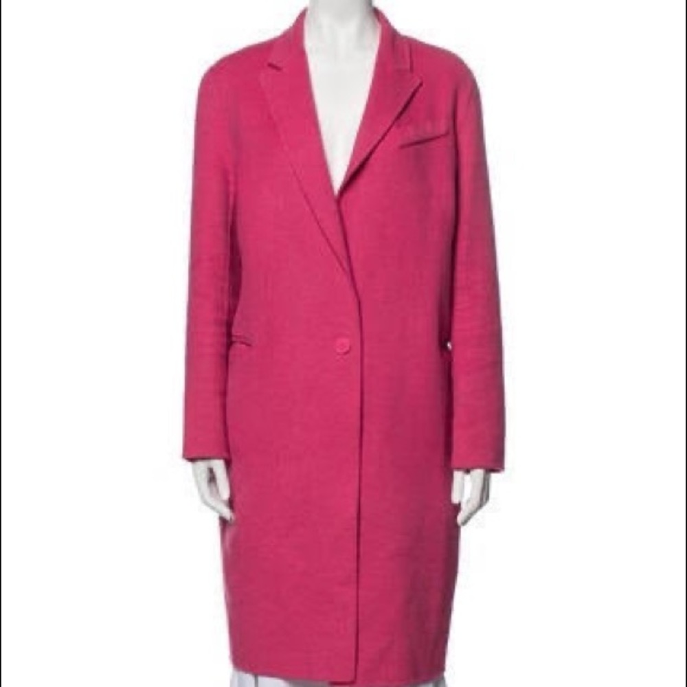 Sandro pink wool coat